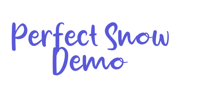 Perfect Snow Demo Font Download