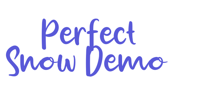 Perfect Snow Demo Font