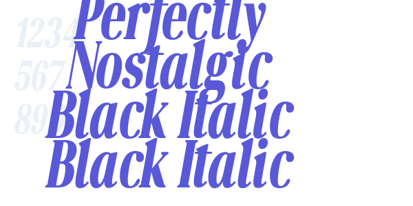 Perfectly Nostalgic Black Italic Black Italic font free