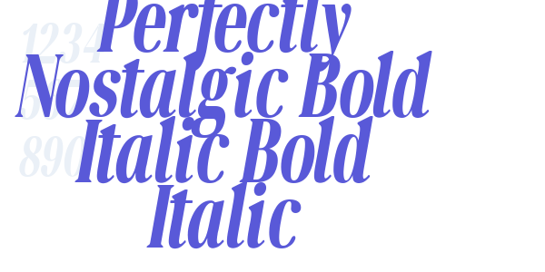 Perfectly Nostalgic Bold Italic Bold Italic font free