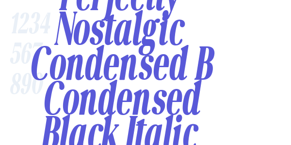 Perfectly Nostalgic Condensed B Condensed Black Italic font free