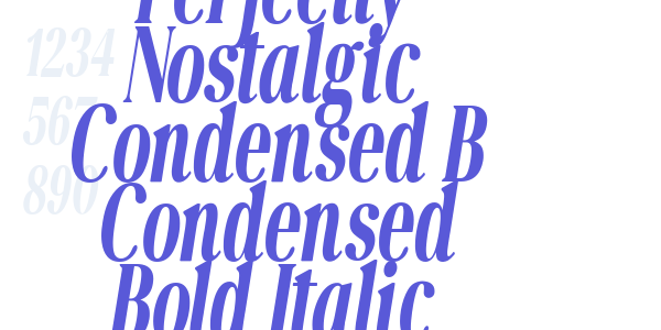 Perfectly Nostalgic Condensed B Condensed Bold Italic font free