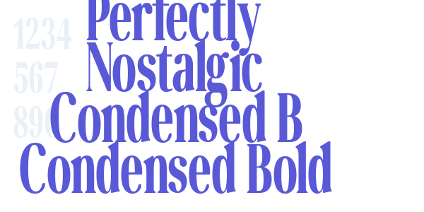 Perfectly Nostalgic Condensed B Condensed Bold font free