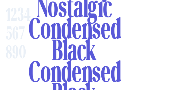 Perfectly Nostalgic Condensed Black Condensed Black font free