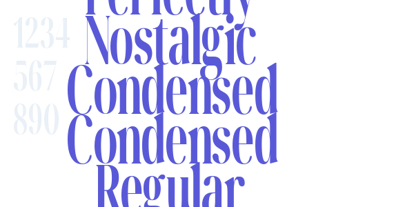 Perfectly Nostalgic Condensed Condensed Regular font free