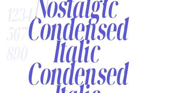 Perfectly Nostalgic Condensed Italic Condensed Italic font free