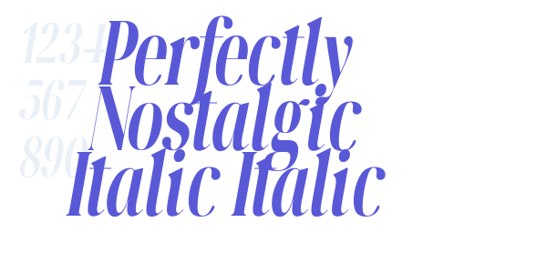 Perfectly Nostalgic Italic Italic font free