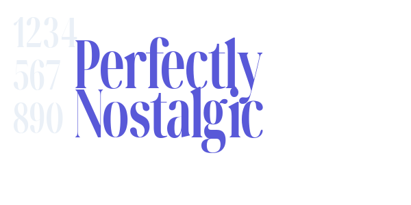 Perfectly Nostalgic font free