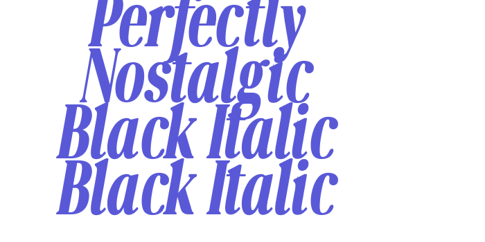 Download Perfectly Nostalgic Black Italic Black Italic Font