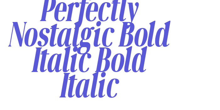 Download Perfectly Nostalgic Bold Italic Bold Italic Font