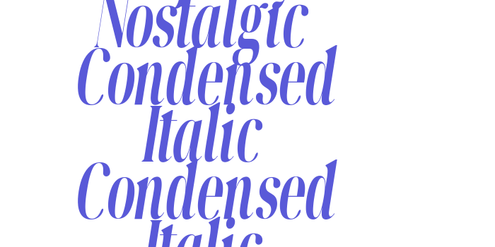 Download Perfectly Nostalgic Condensed Italic Condensed Italic Font