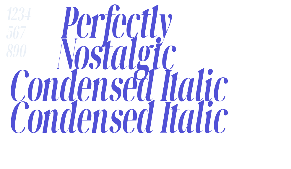 Perfectly Nostalgic Condensed Italic Condensed Italic-font-download