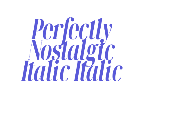 Perfectly Nostalgic Italic Italic Font