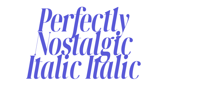 Download Perfectly Nostalgic Italic Italic Font