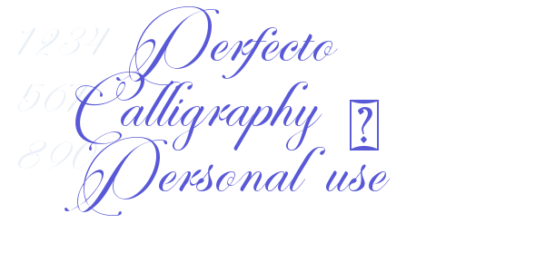 Perfecto Calligraphy – Personal use font free