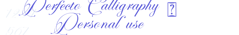 Perfecto Calligraphy – Personal use font