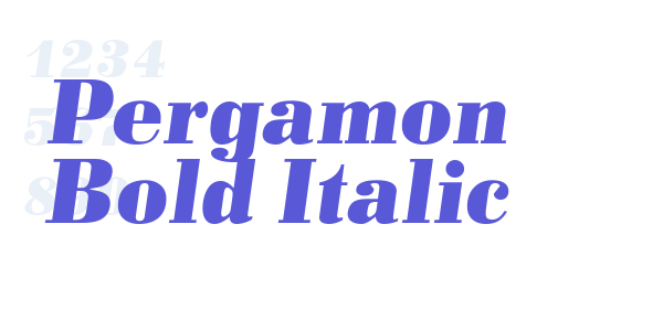 Pergamon Bold Italic font free