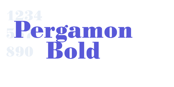 Pergamon Bold font free