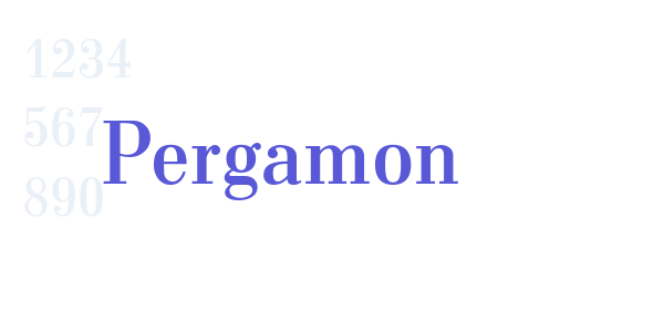 Pergamon font free