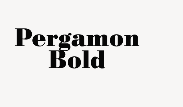 Pergamon Bold Font