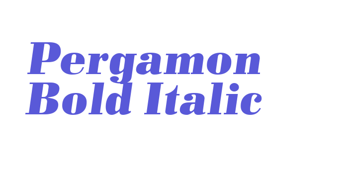 Pergamon Bold Italic Font Download