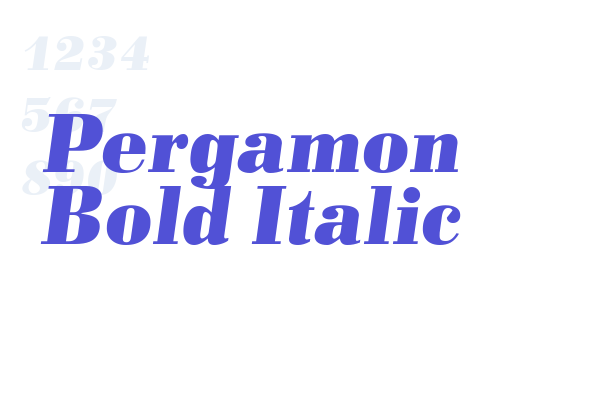 Pergamon Bold Italic