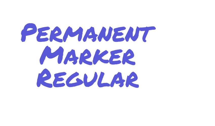 Permanent Marker Regular Font