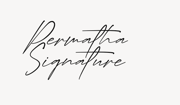 Permatha Signature Font