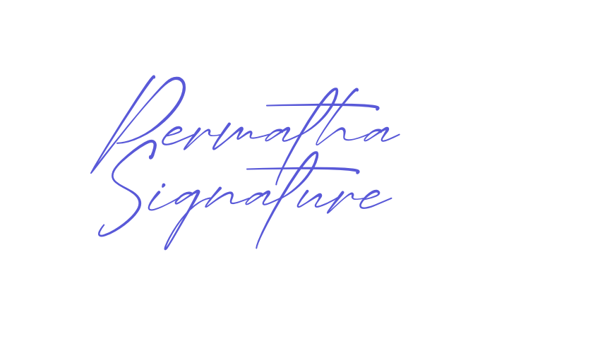 Permatha Signature Font