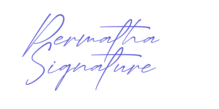 Permatha Signature Font