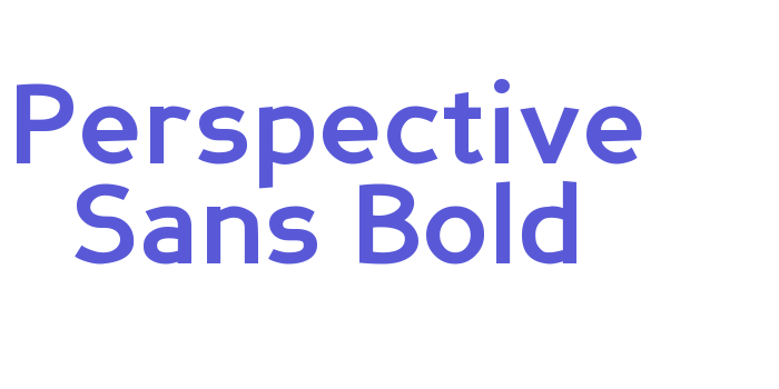 Perspective Sans Bold Font