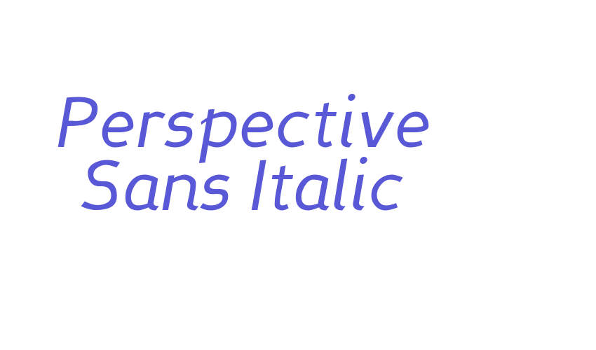 Perspective Sans Italic Font Download