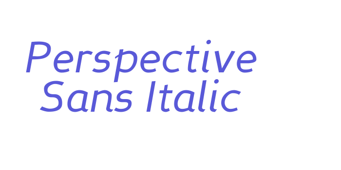 Perspective Sans Italic Font Download