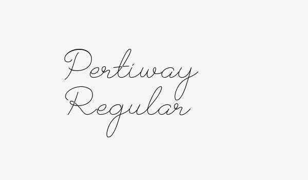 Pertiway Regular Font