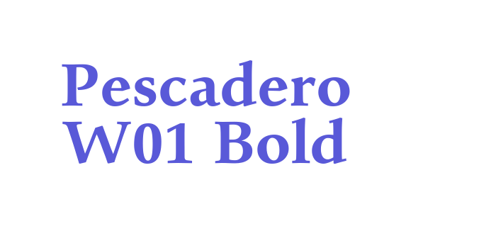 Pescadero W01 Bold Font Download