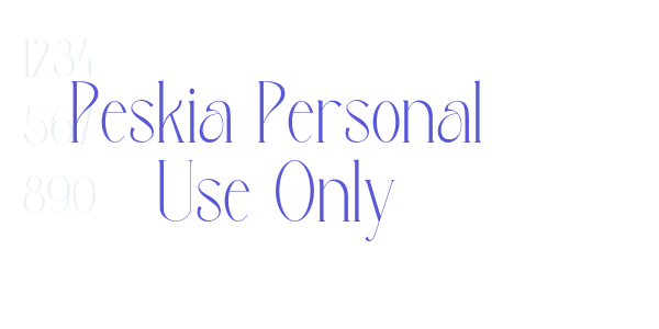 Peskia Personal Use Only font free