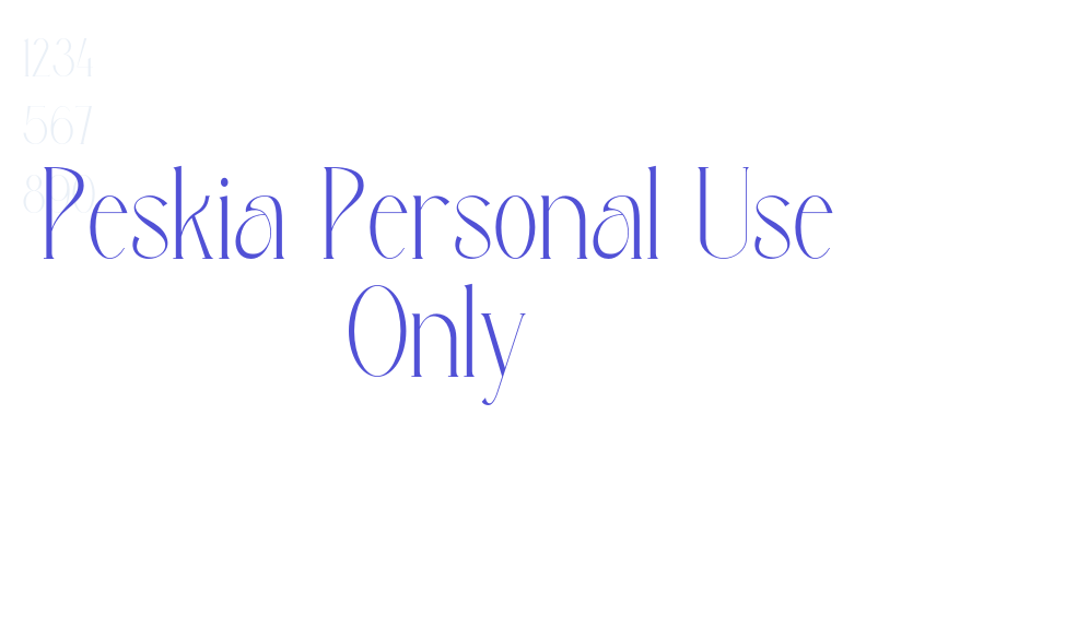 Peskia Personal Use Only-font-download