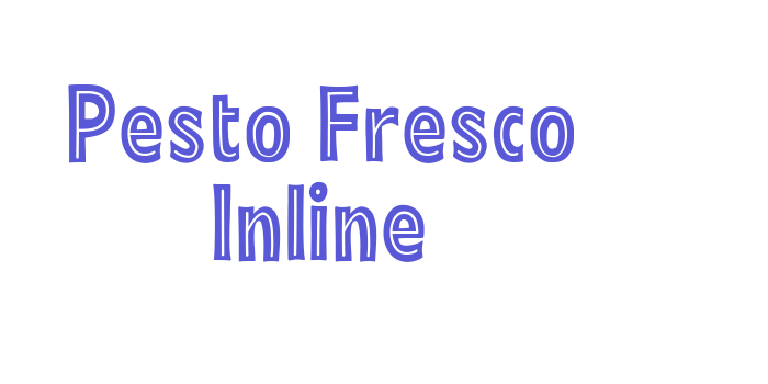 Pesto Fresco Inline Font