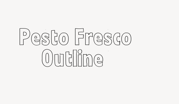 Pesto Fresco Outline Font