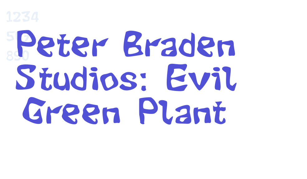 Peter Braden Studios: Evil Green Plant-font-download