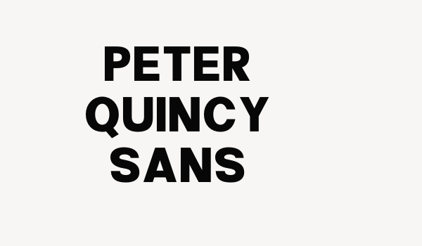 Peter Quincy Sans Font