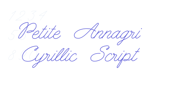 Petite Annagri Cyrillic Script font