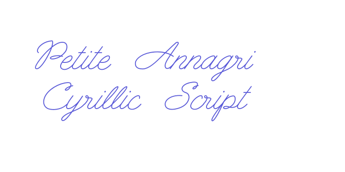 Petite Annagri Cyrillic Script Font Download