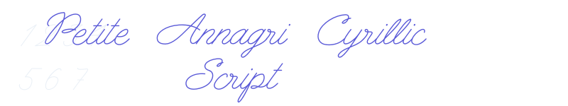 Petite Annagri Cyrillic Script-related font