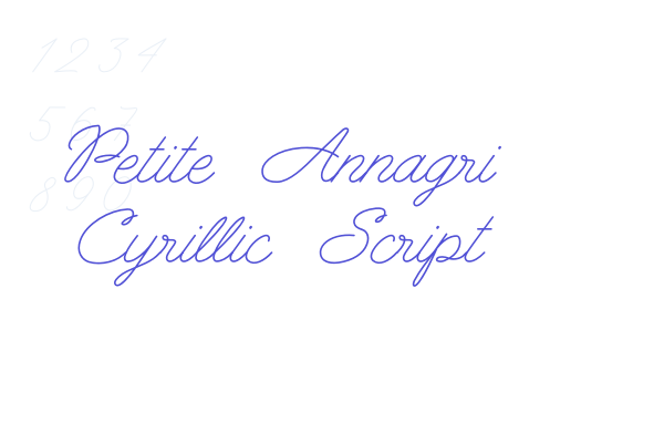 Petite Annagri Cyrillic Script