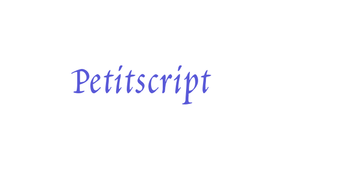 Download Petitscript Font