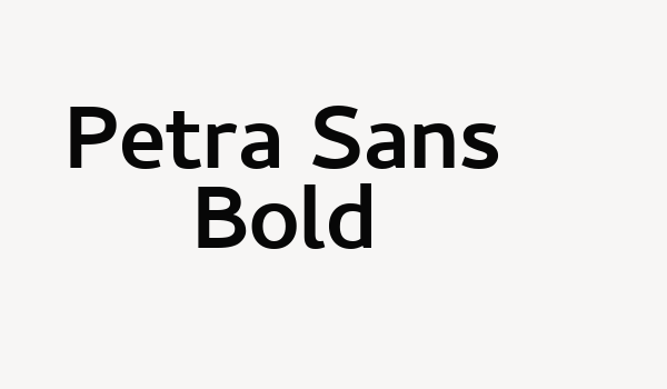 Petra Sans Bold Font