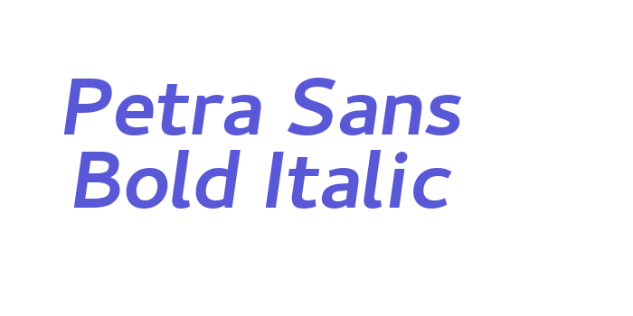 Petra Sans Bold Italic Font Download