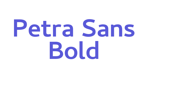 Petra Sans Bold Font