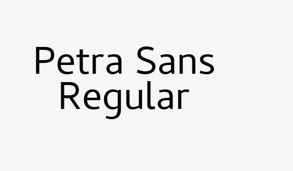 Petra Sans Regular Font